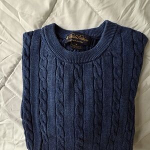 Brooks Brothers Navy Cable Knit Sweater
